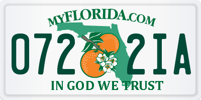 FL license plate 0722IA