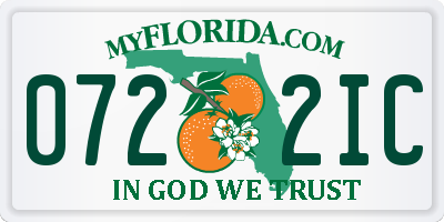 FL license plate 0722IC