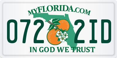 FL license plate 0722ID