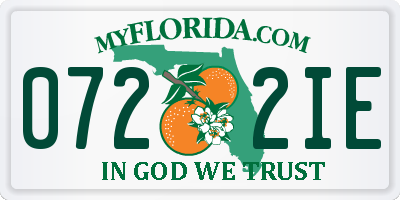 FL license plate 0722IE