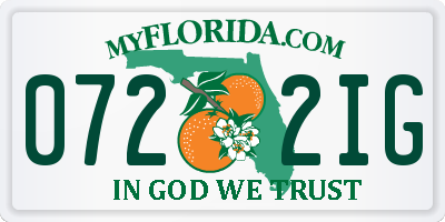 FL license plate 0722IG