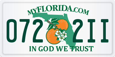 FL license plate 0722II