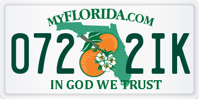 FL license plate 0722IK