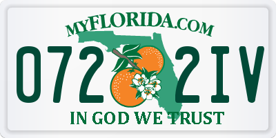 FL license plate 0722IV