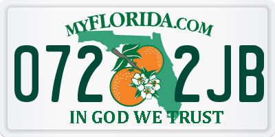 FL license plate 0722JB
