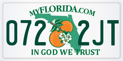 FL license plate 0722JT