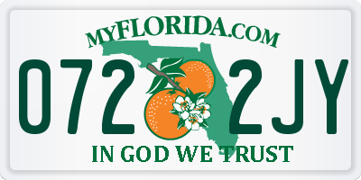 FL license plate 0722JY