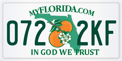FL license plate 0722KF