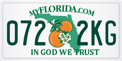FL license plate 0722KG
