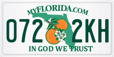 FL license plate 0722KH