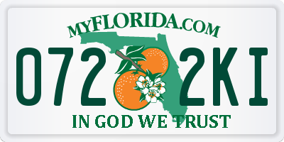 FL license plate 0722KI