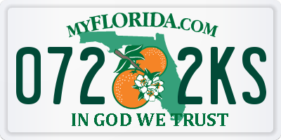 FL license plate 0722KS