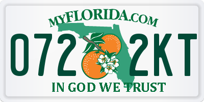 FL license plate 0722KT