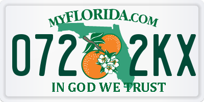 FL license plate 0722KX