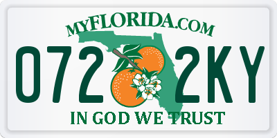 FL license plate 0722KY