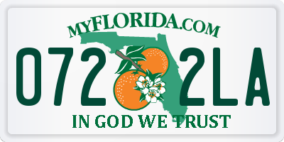 FL license plate 0722LA