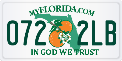 FL license plate 0722LB