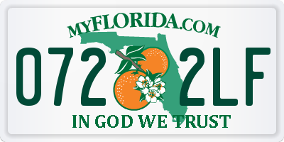 FL license plate 0722LF