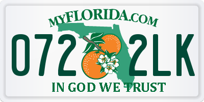 FL license plate 0722LK