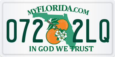 FL license plate 0722LQ