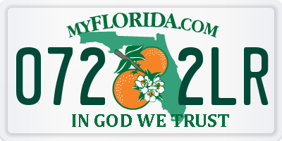 FL license plate 0722LR