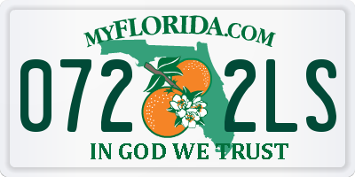 FL license plate 0722LS