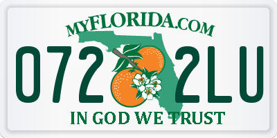 FL license plate 0722LU