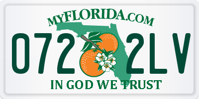 FL license plate 0722LV