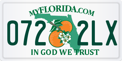 FL license plate 0722LX