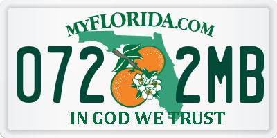 FL license plate 0722MB