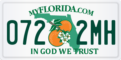 FL license plate 0722MH