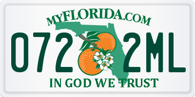 FL license plate 0722ML
