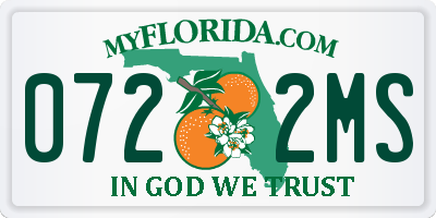 FL license plate 0722MS