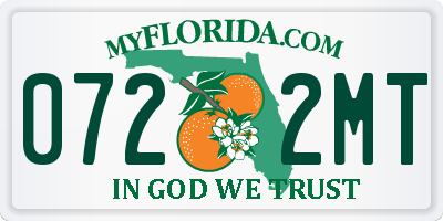 FL license plate 0722MT
