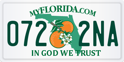 FL license plate 0722NA