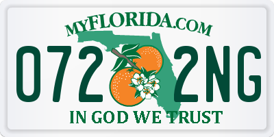FL license plate 0722NG