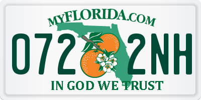 FL license plate 0722NH