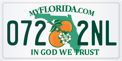 FL license plate 0722NL