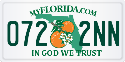 FL license plate 0722NN