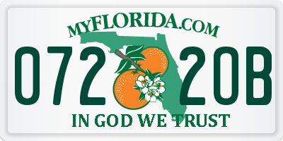 FL license plate 0722OB