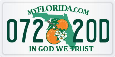 FL license plate 0722OD