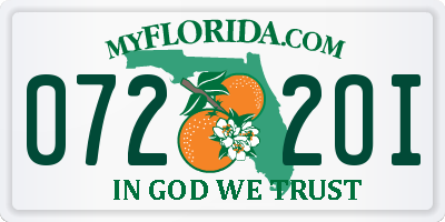 FL license plate 0722OI