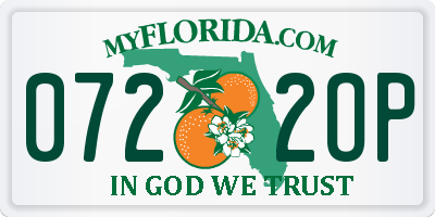 FL license plate 0722OP