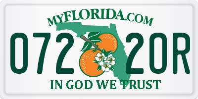 FL license plate 0722OR
