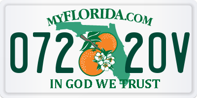 FL license plate 0722OV