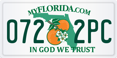 FL license plate 0722PC