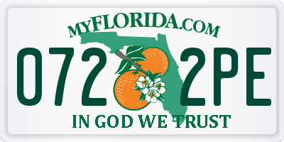 FL license plate 0722PE