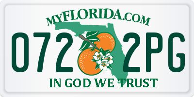 FL license plate 0722PG