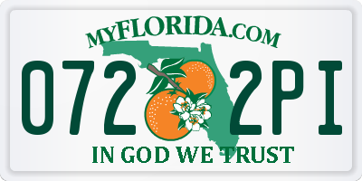 FL license plate 0722PI
