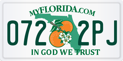 FL license plate 0722PJ